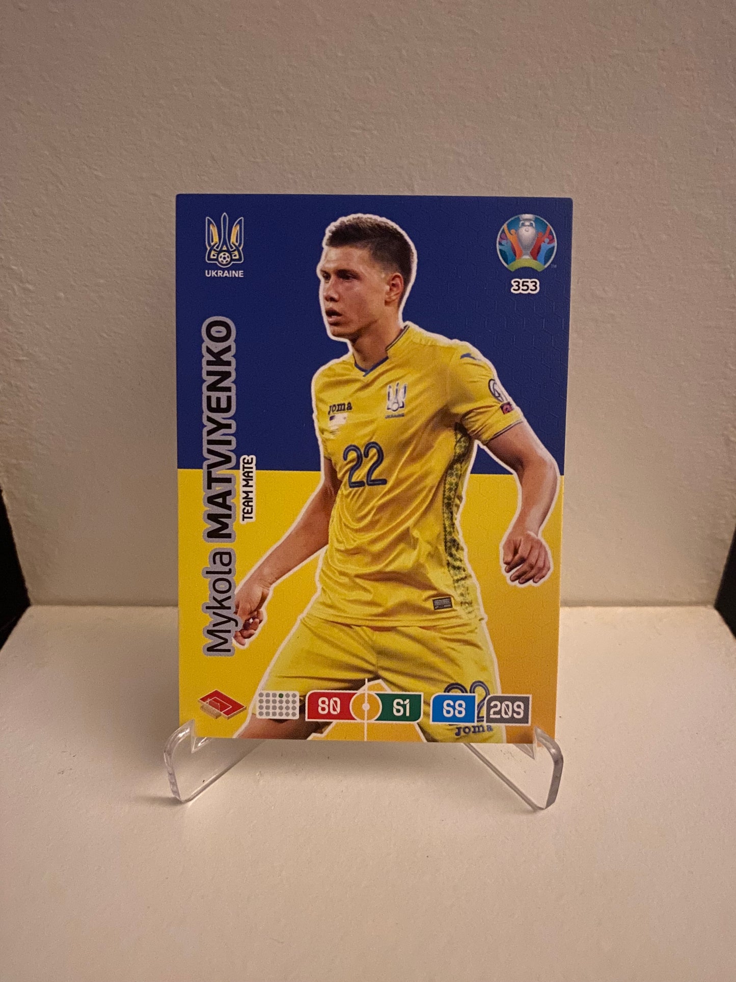 Fodbold kort Panini Adrenalyn XL UEFA EURO 2020 - Ukraine Mykola Matviyenko - Pokedexet