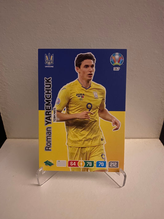 Fodbold kort Panini Adrenalyn XL UEFA EURO 2020 - Ukraine Roman Yaremchuk - Pokedexet