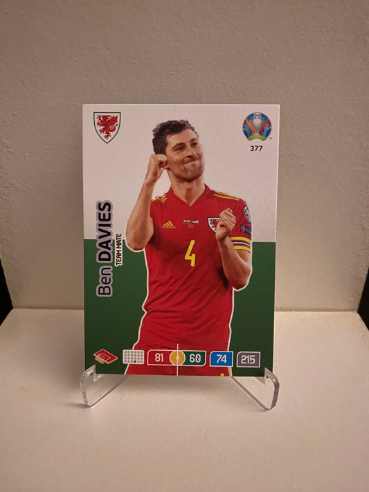 Fodbold kort Panini Adrenalyn XL UEFA EURO 2020 - Wales Ben Davies - Pokedexet