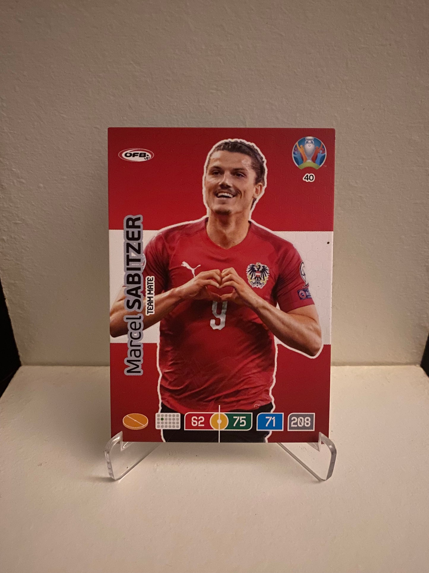 Fodbold kort Panini Adrenalyn XL UEFA EURO 2020 - Østrig Marcel Sabitzer - Pokedexet