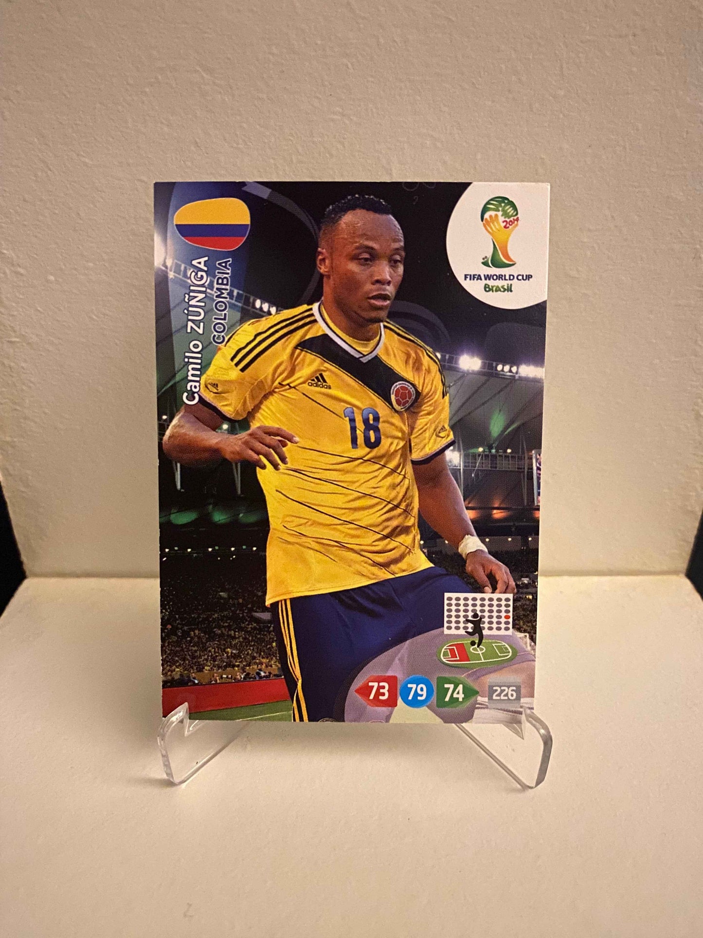 Fodbold kort Panini Adrenalyn XL World Cup 2014 - Colombia Camilo Zuniga - Pokedexet