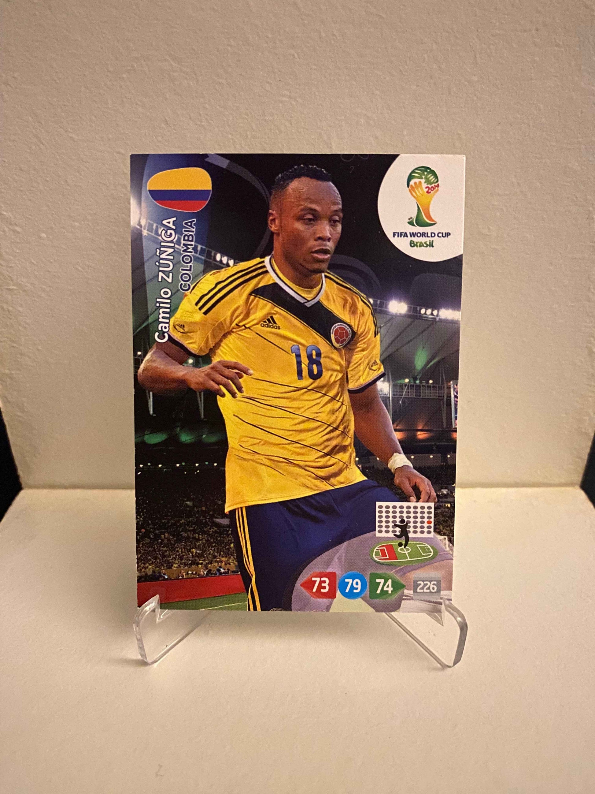 Fodbold kort Panini Adrenalyn XL World Cup 2014 - Colombia Camilo Zuniga - Pokedexet
