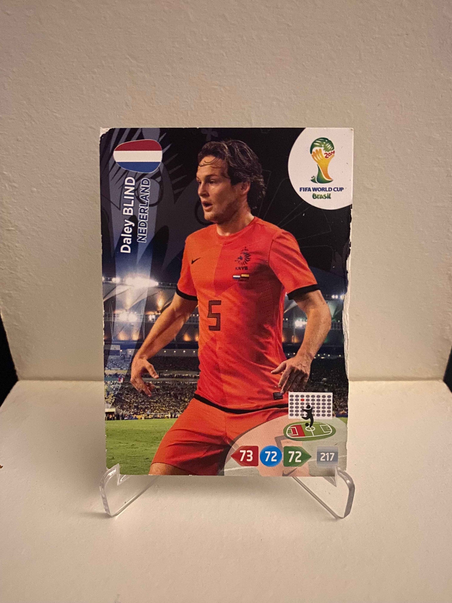 Fodbold kort Panini Adrenalyn XL World Cup 2014 - Holland Daley Blind - Pokedexet