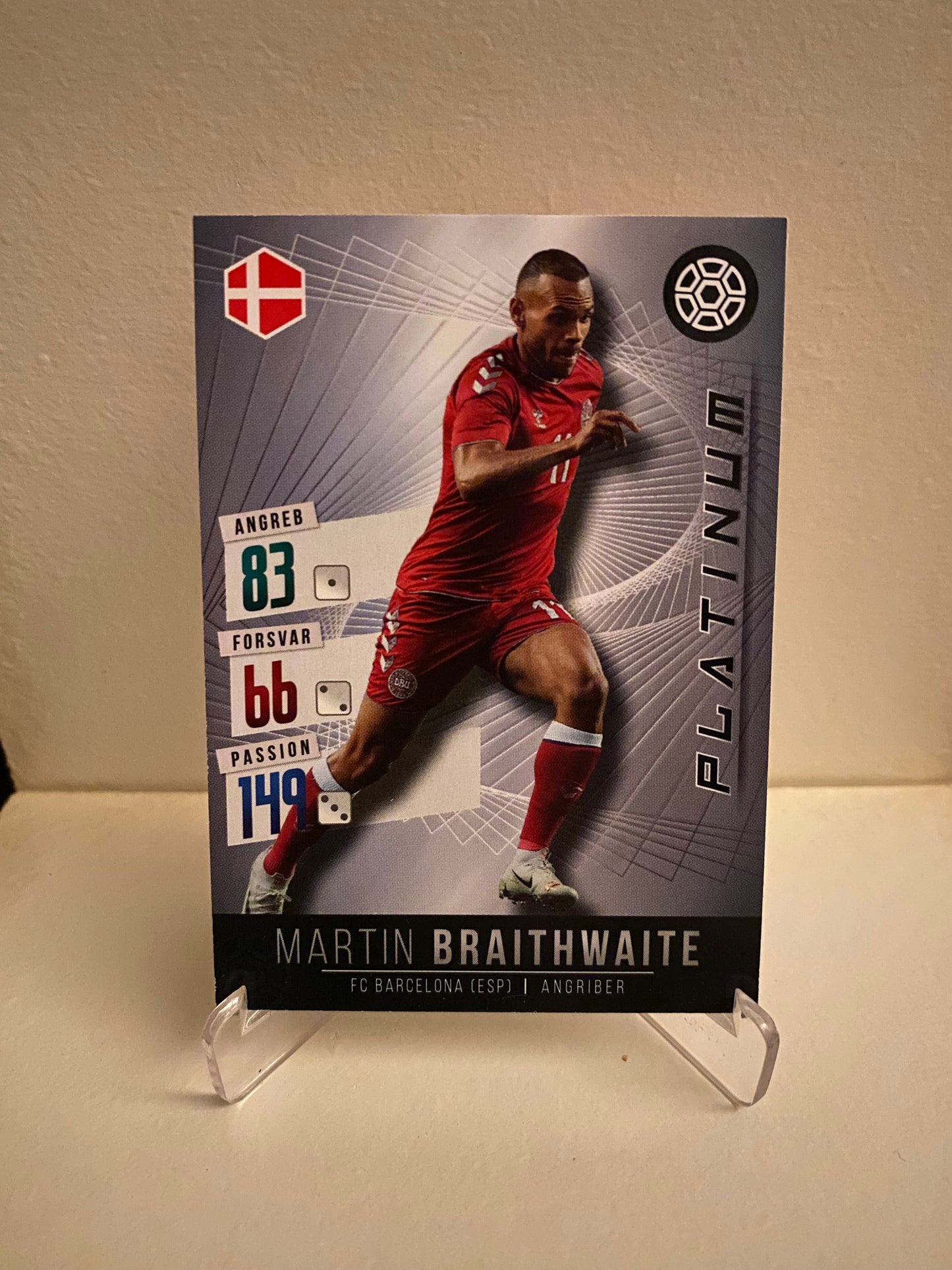 Fodbold kort Panini Family EURO 2020 - Danmark Martin Braithwaite - Pokedexet