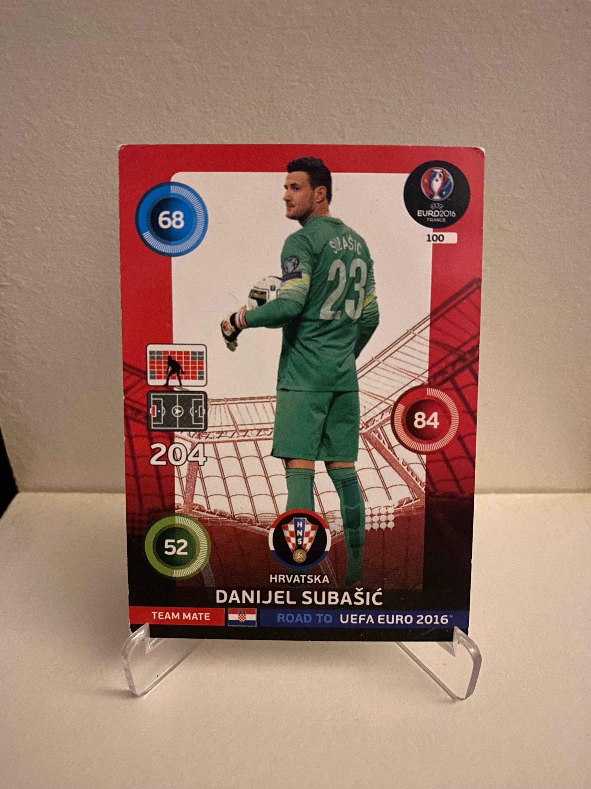 Fodbold kort Panini Road To UEFA EURO 2016 - Kroatien Danijel Subasic - Pokedexet
