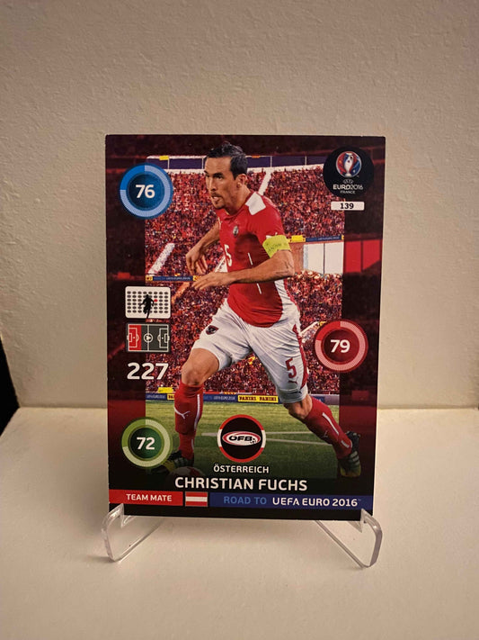 Fodbold kort Panini Road To UEFA EURO 2016 - Østrig Christian Fuchs - Pokedexet