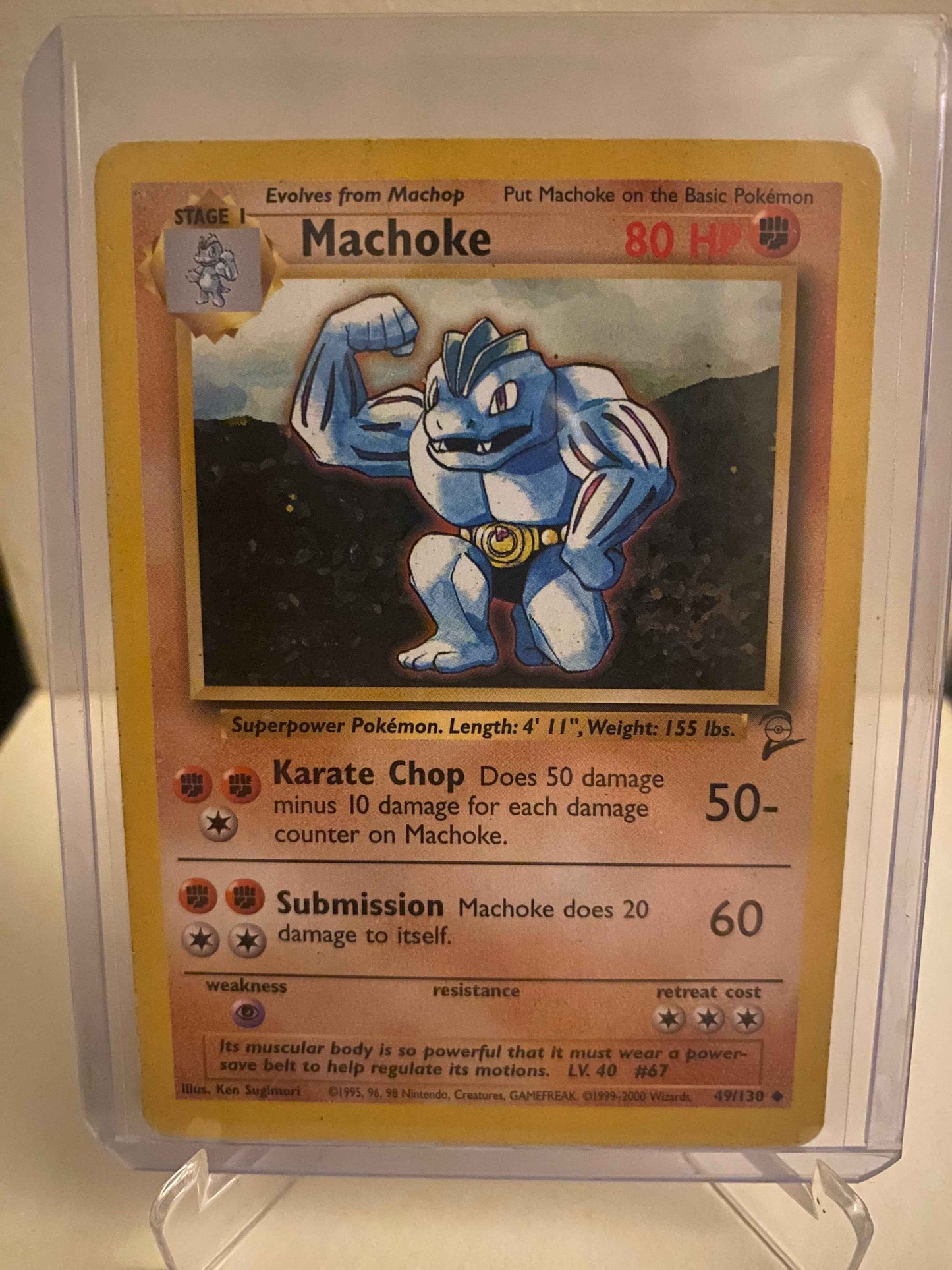 Pokemon kort Base Set 2 - Machoke (49/130) - Pokedexet