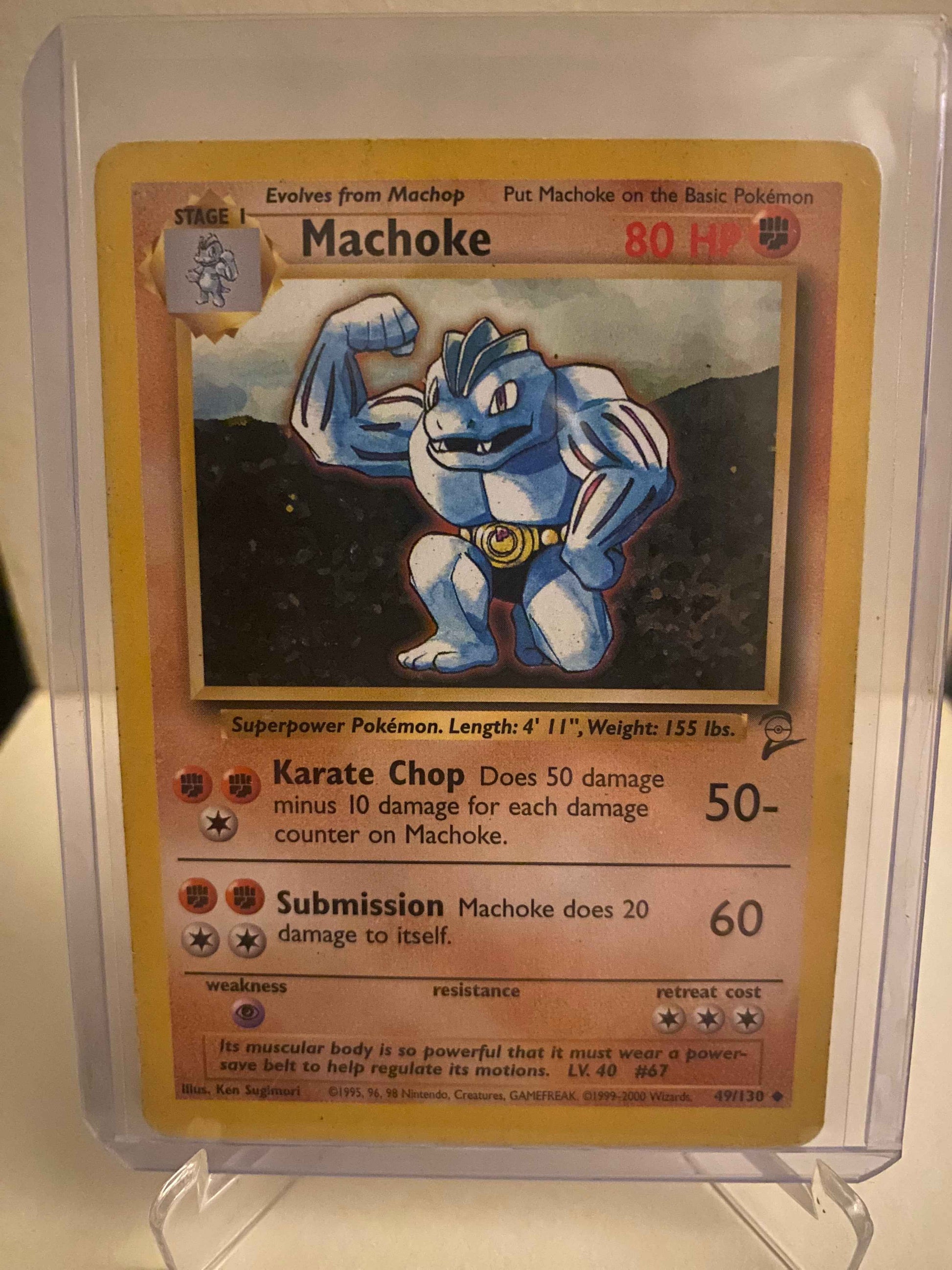 Pokemon kort Base Set 2 - Machoke (49/130) - Pokedexet
