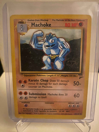 Pokemon kort Base Set 2 - Machoke (49/130) - Pokedexet