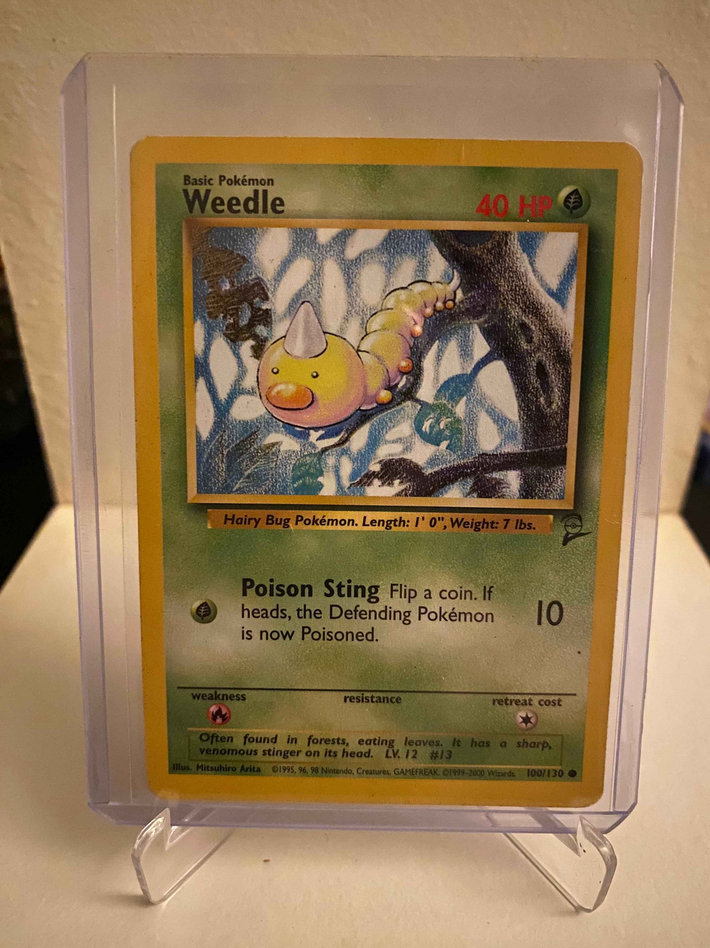 Pokemon kort Base Set 2 - Weedle (100/130) - Pokedexet