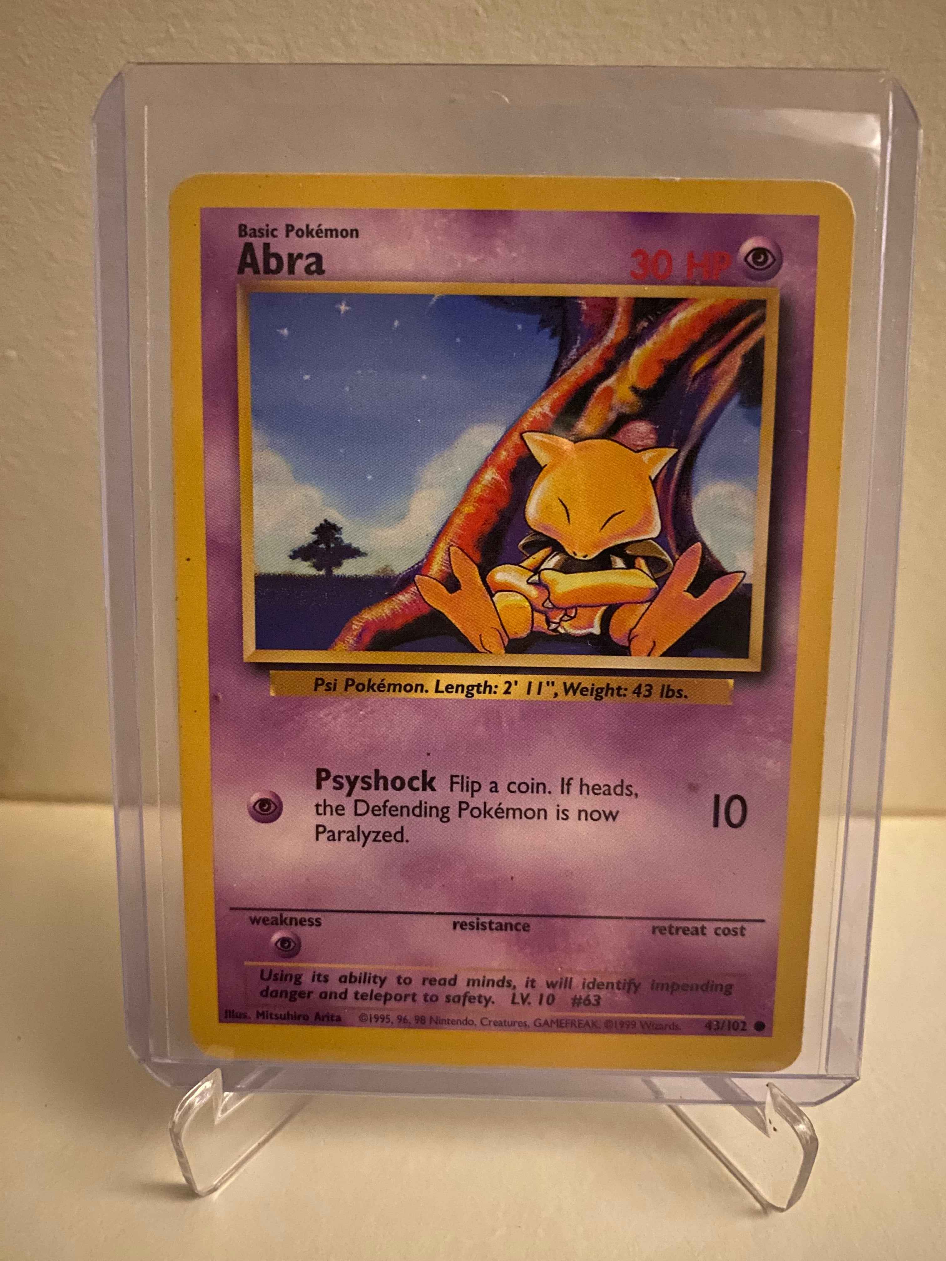 abra pokemon card 43 102 Pokemon kort Base Set