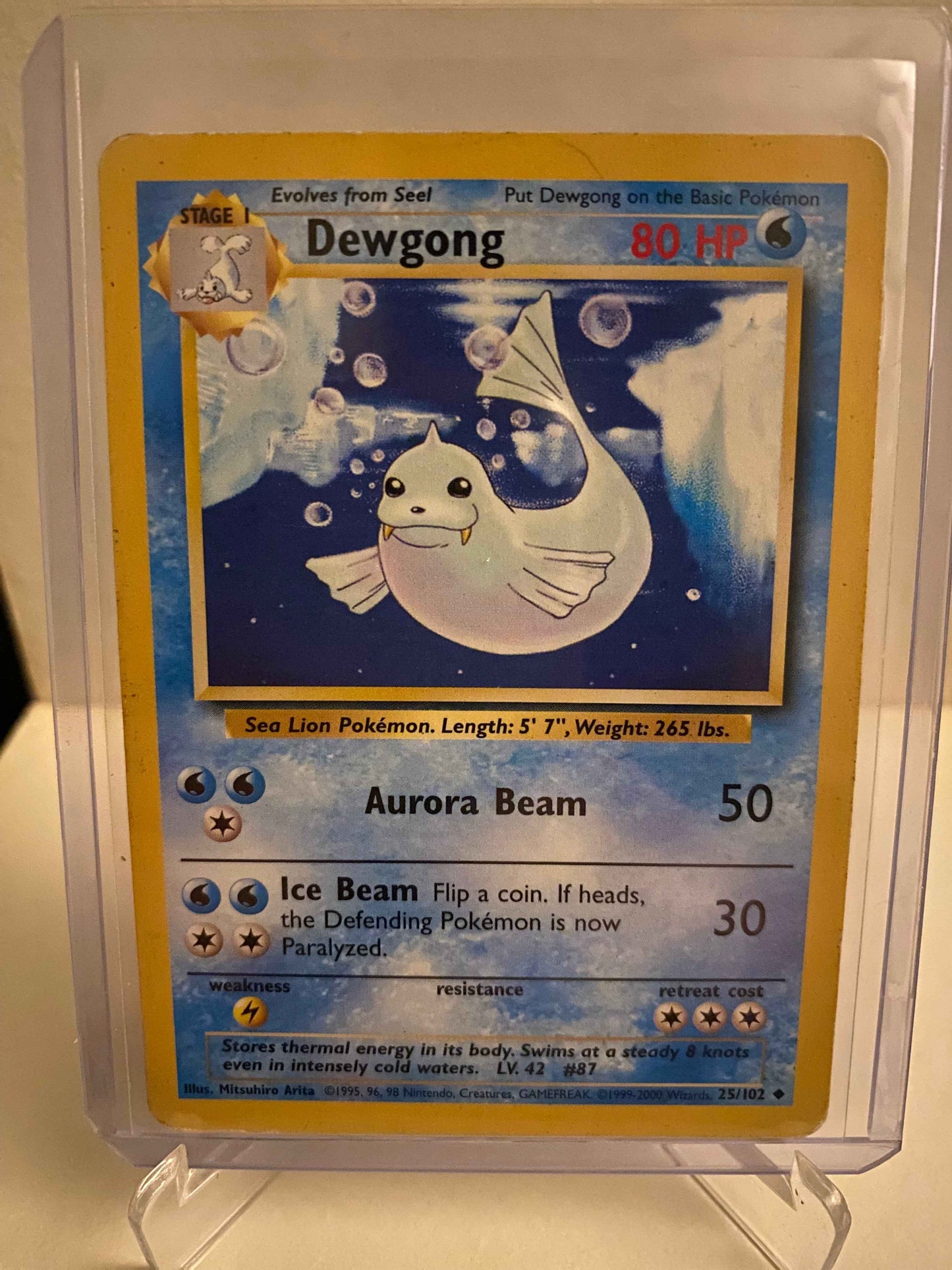 Pokemon kort Base Set - Dewgong (25/102) - Pokedexet