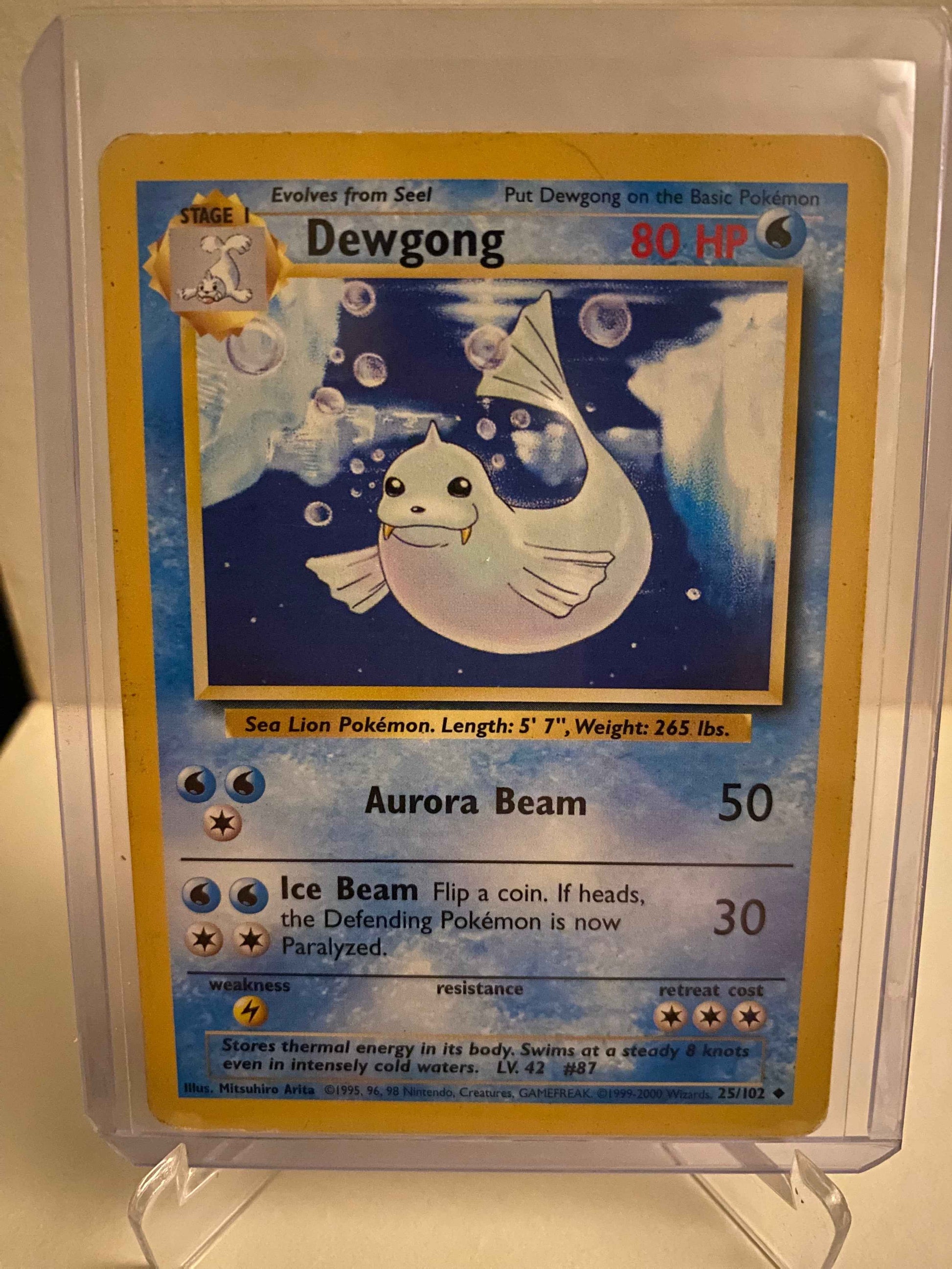 Pokemon kort Base Set - Dewgong (25/102) - Pokedexet