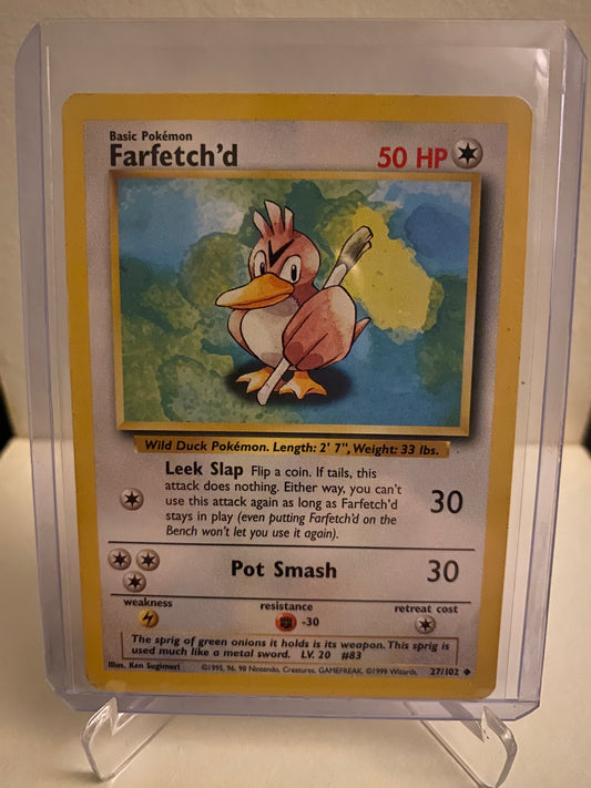 Pokemon Base Set Farfetch´d (27/102)