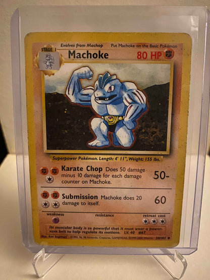 Pokemon kort Base Set - Machoke (34/102) - Pokedexet