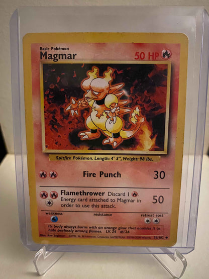 Pokemon kort Base Set - Magmar (36/102) - Pokedexet