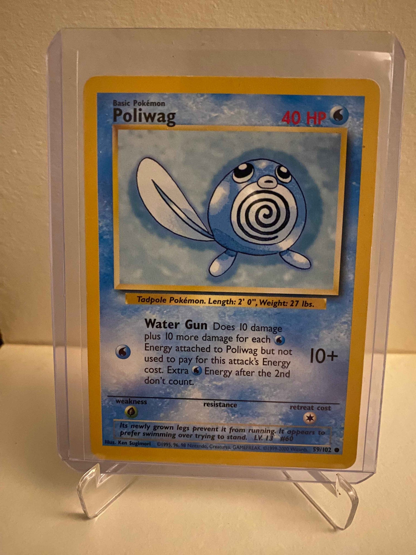 Pokemon kort Base Set - Poliwag (59/102) - Pokedexet