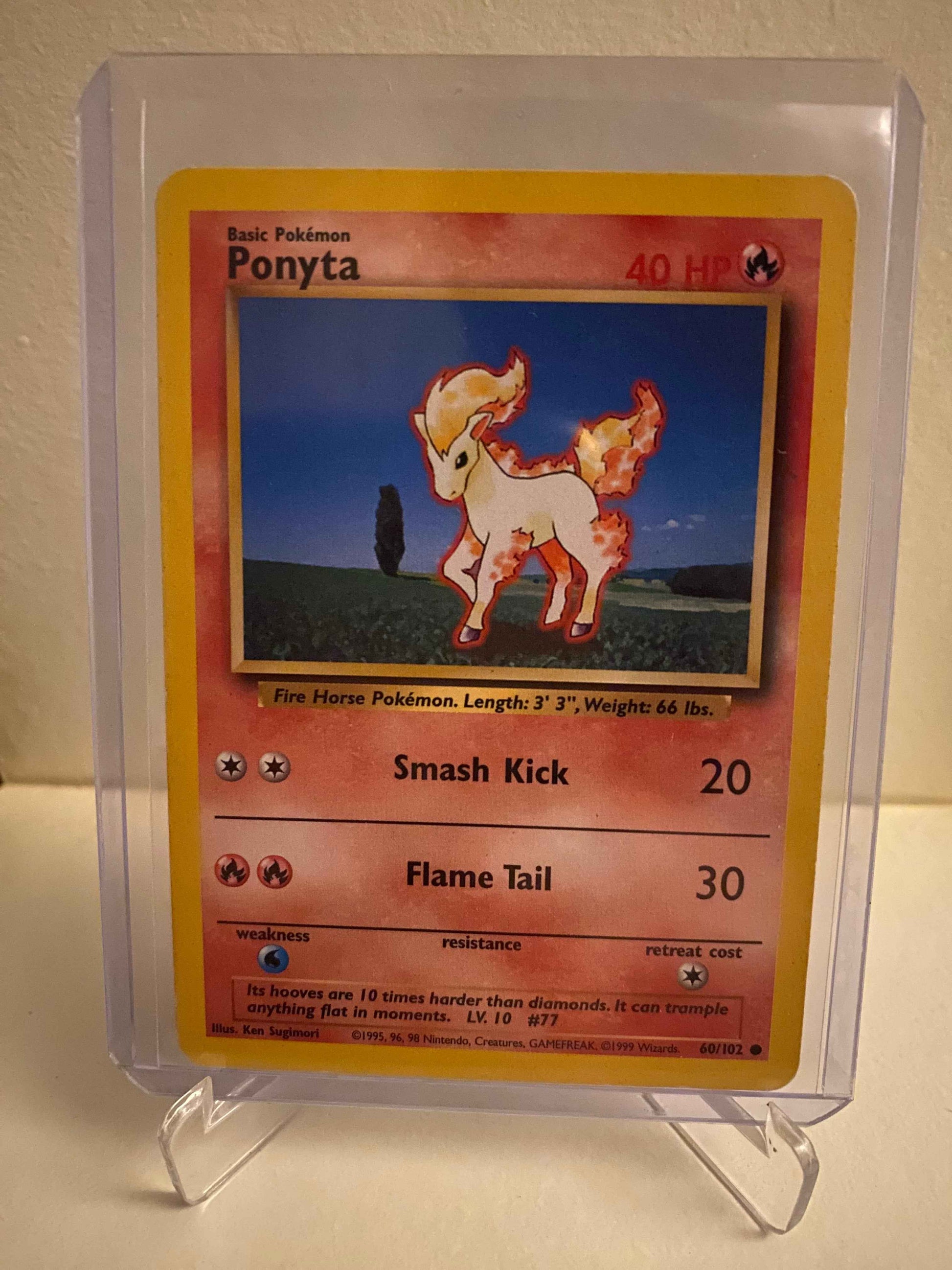 Pokemon kort Base Set - Ponyta (60/102) - Pokedexet