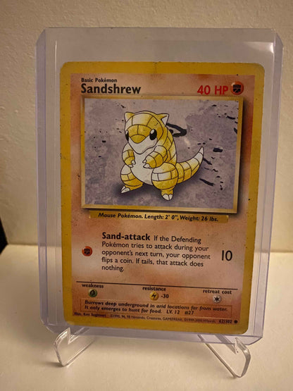 Pokemon kort Base Set - Sandshrew (62/102) - Pokedexet