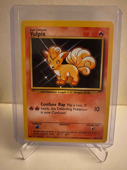 Pokemon kort Base Set - Vulpix (68/102) - Pokedexet