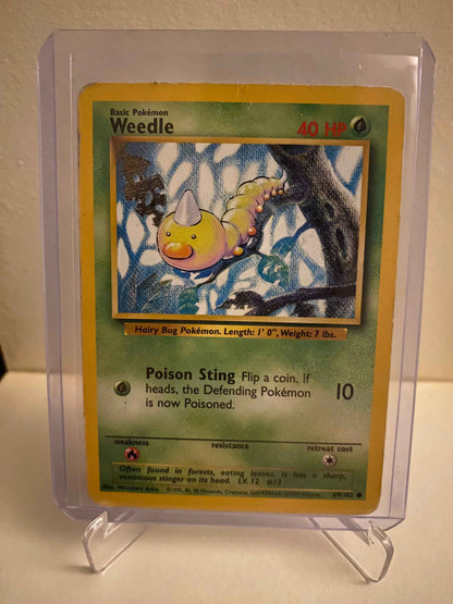 Pokemon kort Base Set - Weedle (69/102) - Pokedexet