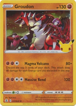 Pokemon Celebrations 25 Groudon Holofoil (17/25)