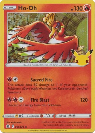 Pokemon Celebrations 25 Ho-Oh Holofoil (1/25)