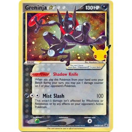 Pokemon kort Celebrations 25 Promo - Greninja Goldstar Holofoil (144) - Pokedexet