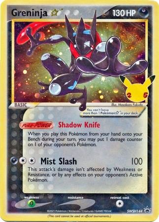 Pokemon Celebrations 25 Promo Kort Greninja Goldstar Holofoil (144)