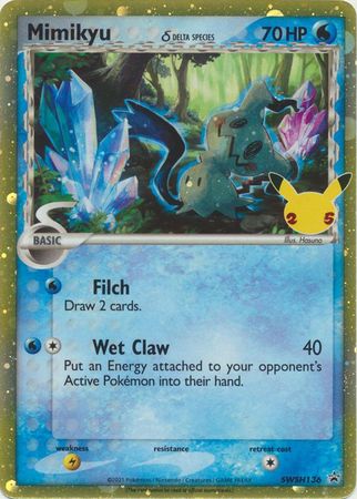 Pokemon Celebrations 25 Promo Kort Mimikyu Delta Species (136)