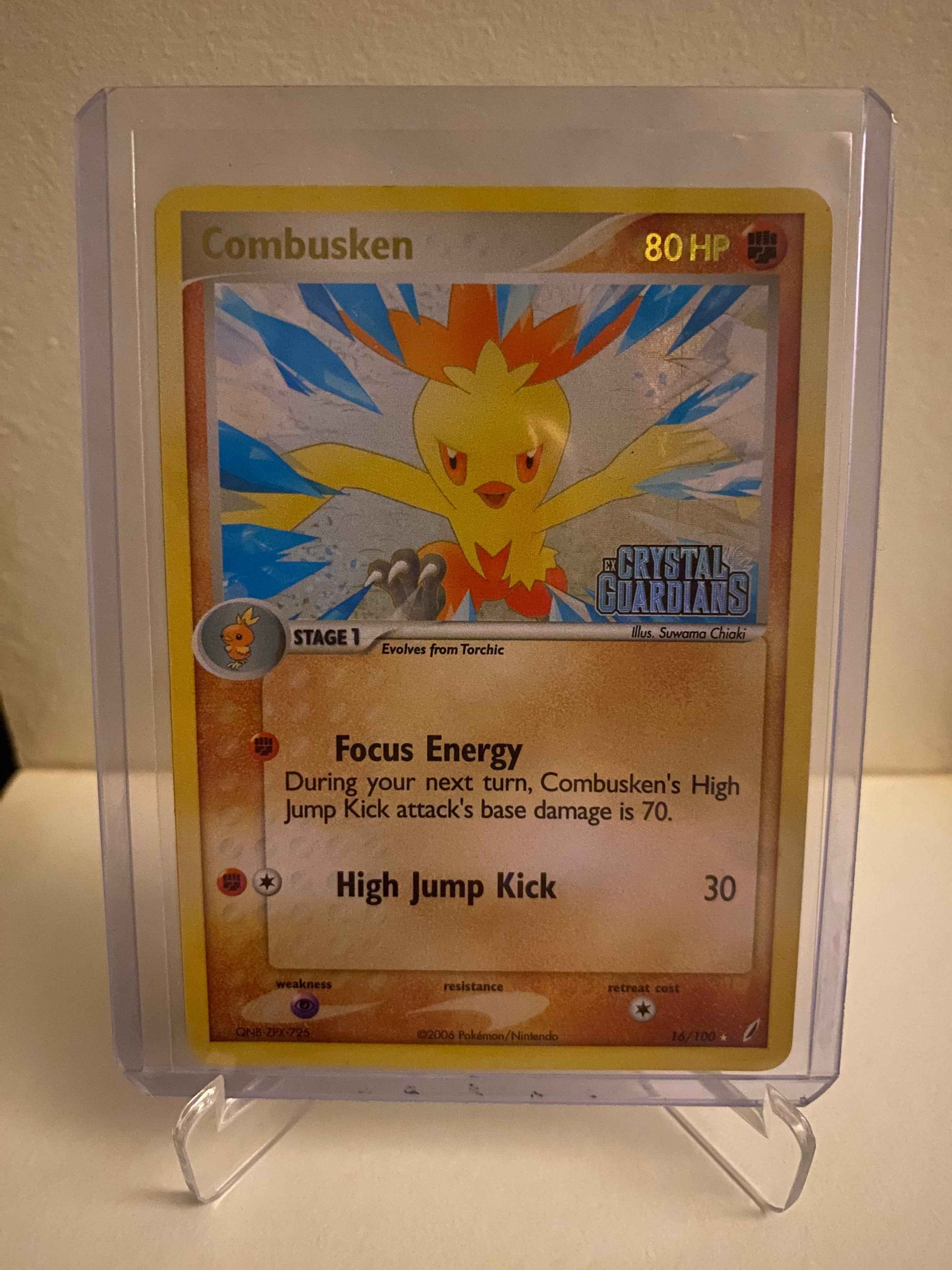Pokemon kort EX Crystal Guardians - Combusken Holofoil (16/100) - Pokedexet