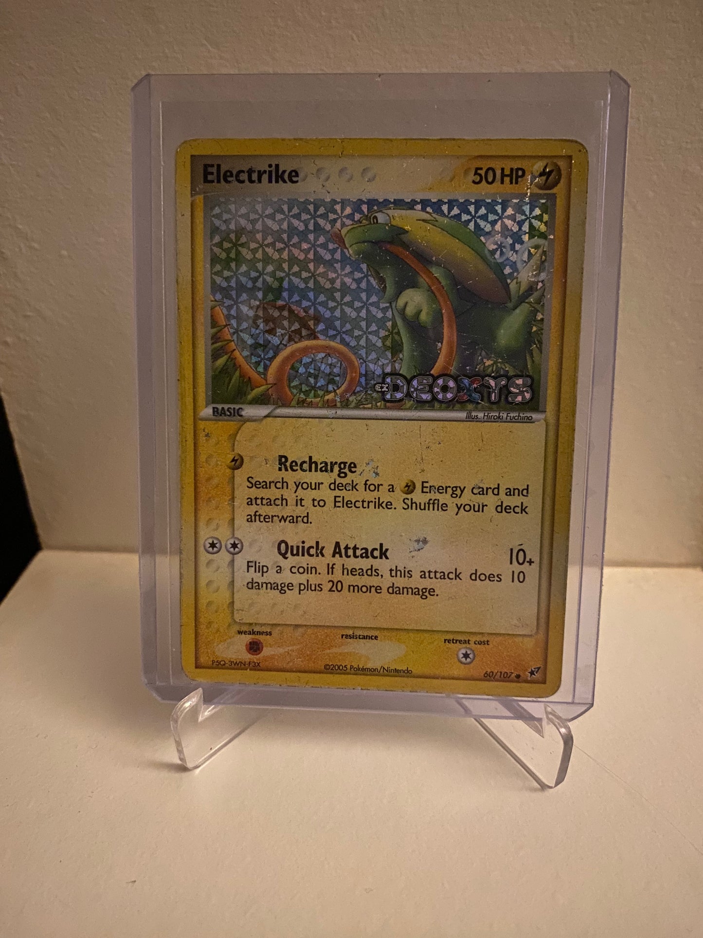 Pokemon kort EX Deoxys - Electrike Reverse Holofoil (60/107) - Pokedexet
