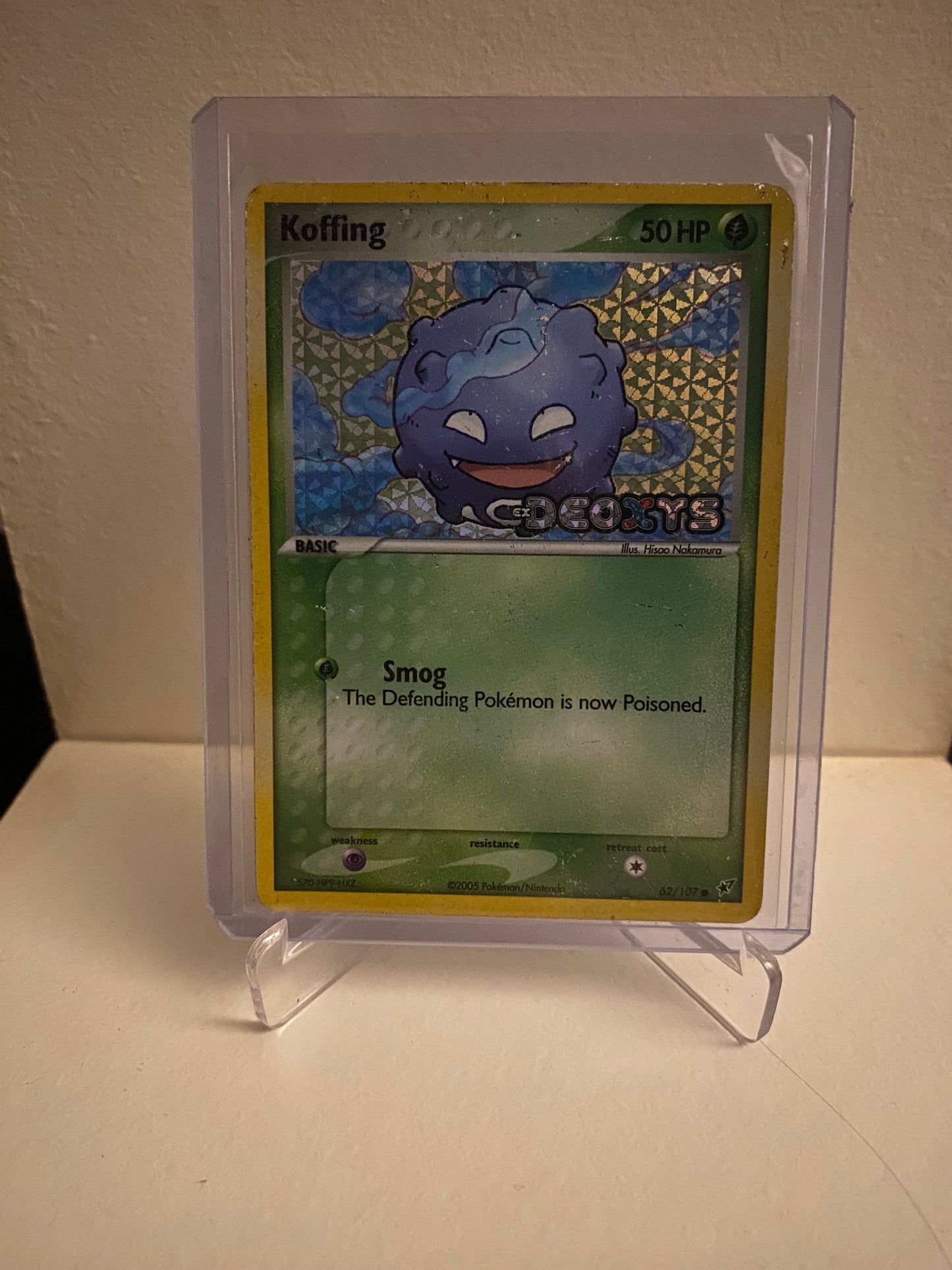 Pokemon kort EX Deoxys - Koffing Reverse Holofoil (62/107) - Pokedexet