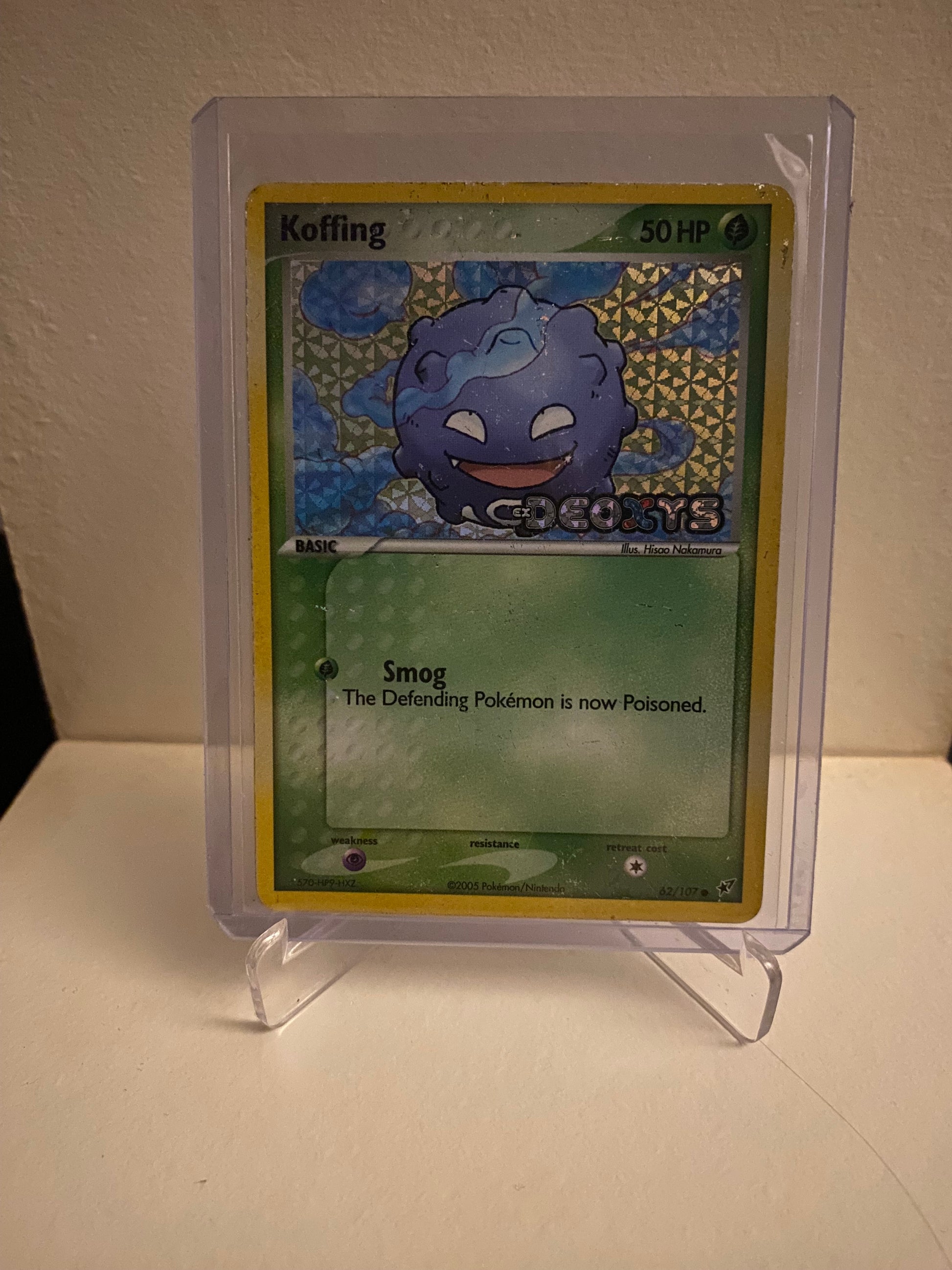 Pokemon kort EX Deoxys - Koffing Reverse Holofoil (62/107) - Pokedexet