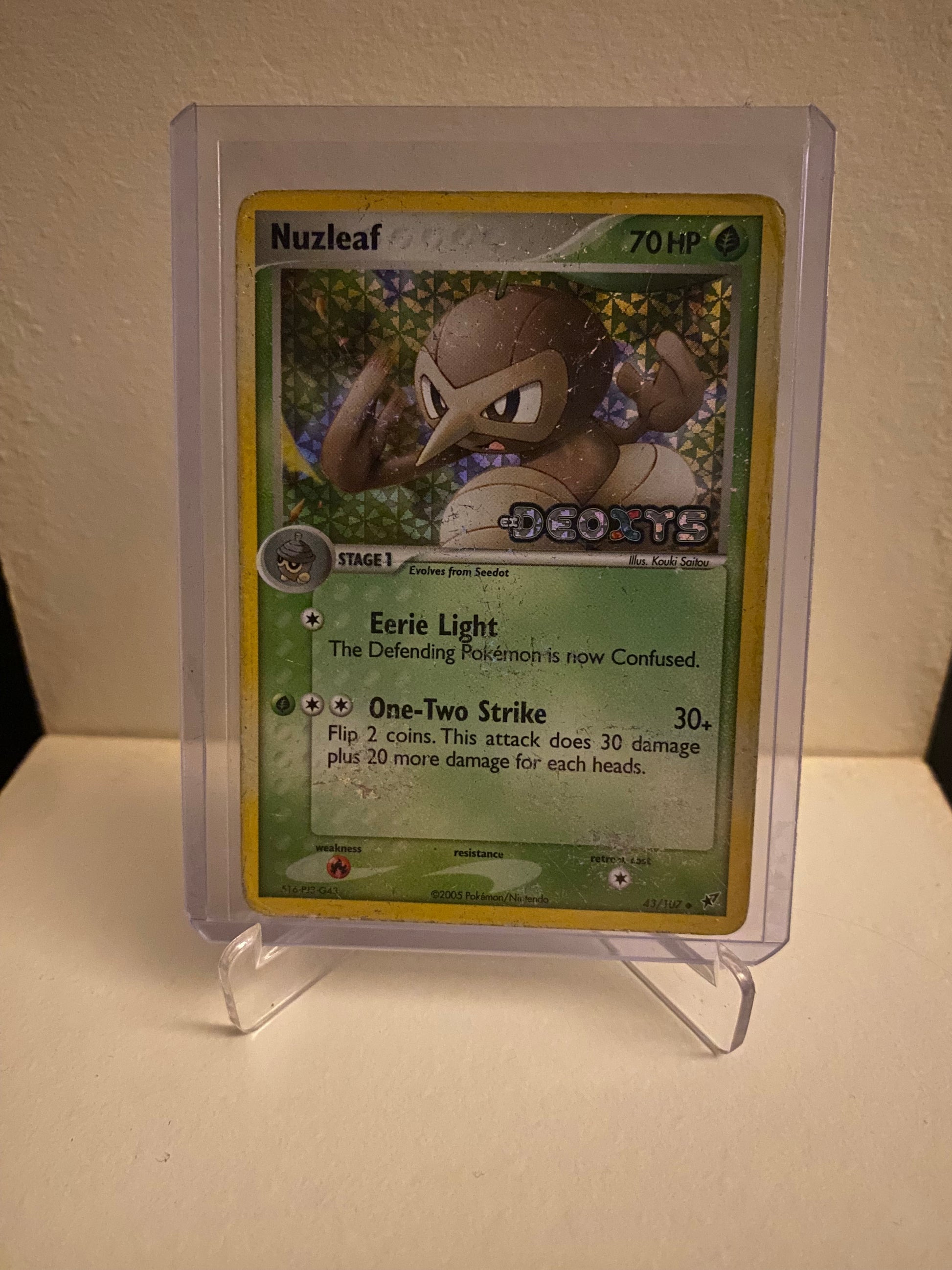 Pokemon kort EX Deoxys - Nuzleaf Reverse Holofoil (43/107) - Pokedexet