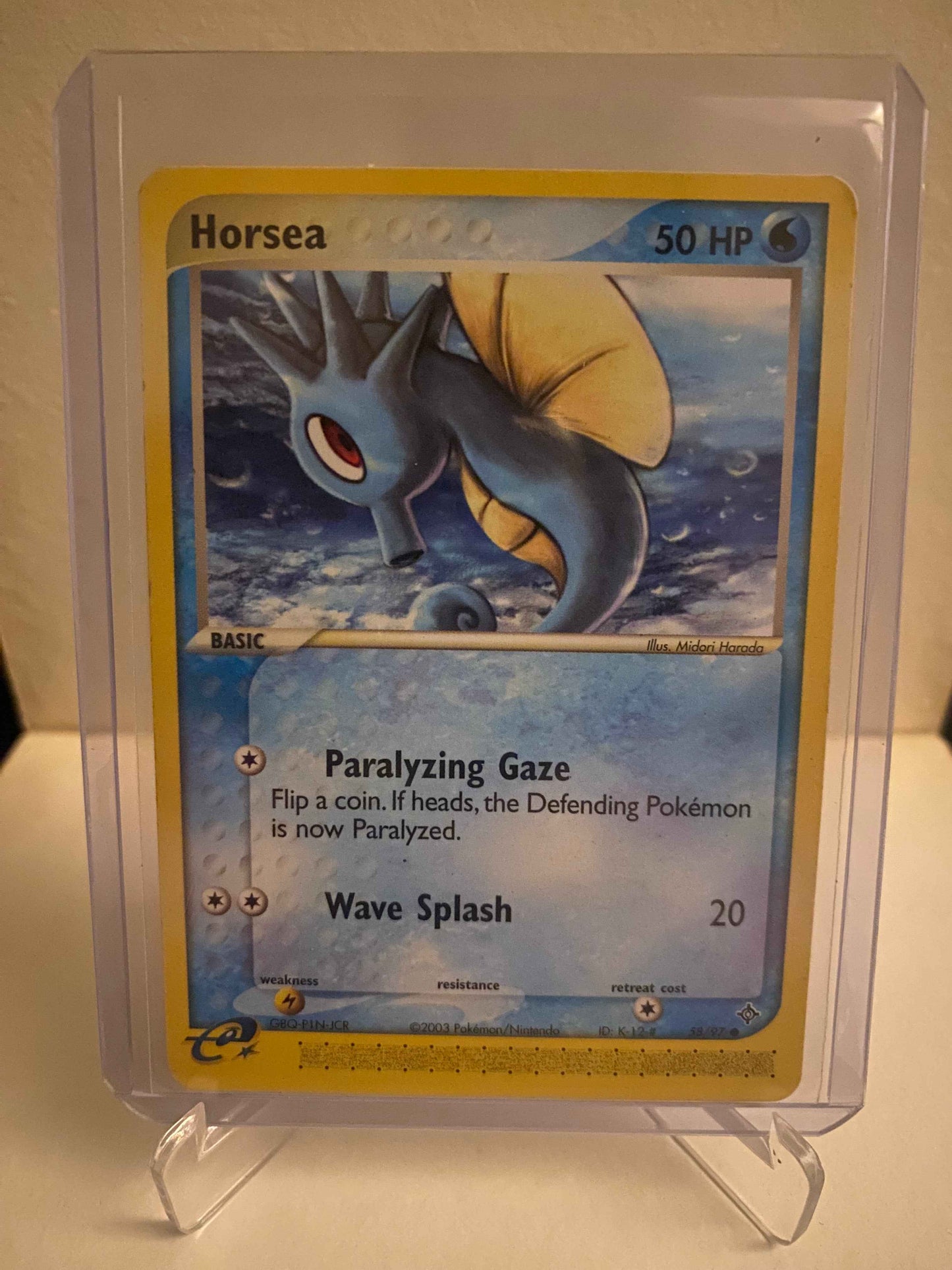 Pokemon kort EX Dragon - Horsea (58/97) - Pokedexet