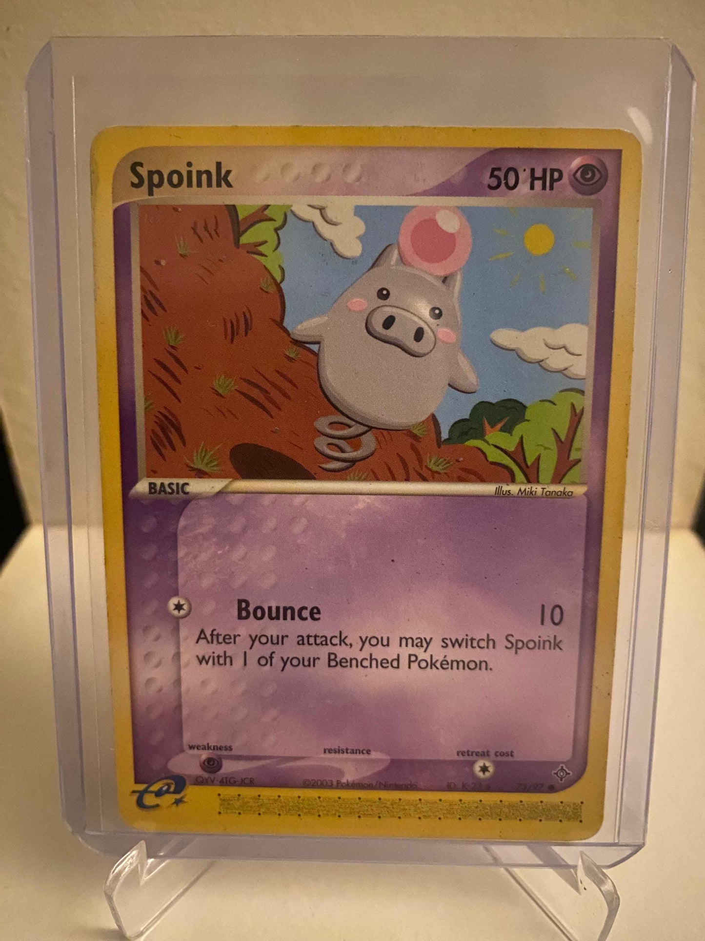 Pokemon kort EX Dragon - Spoink (73/97) - Pokedexet