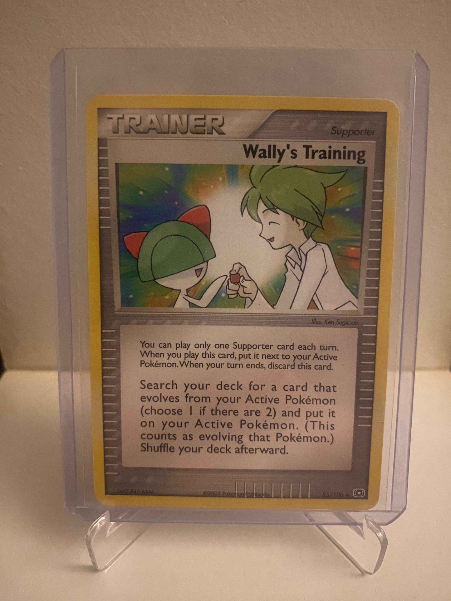 Pokemon kort EX Emerald - Wally´s Training (85/106) - Pokedexet