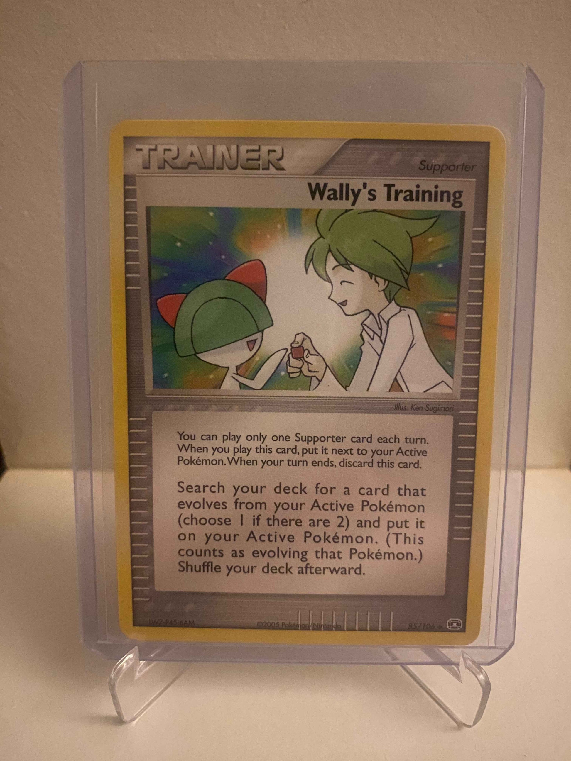 Pokemon kort EX Emerald - Wally´s Training (85/106) - Pokedexet