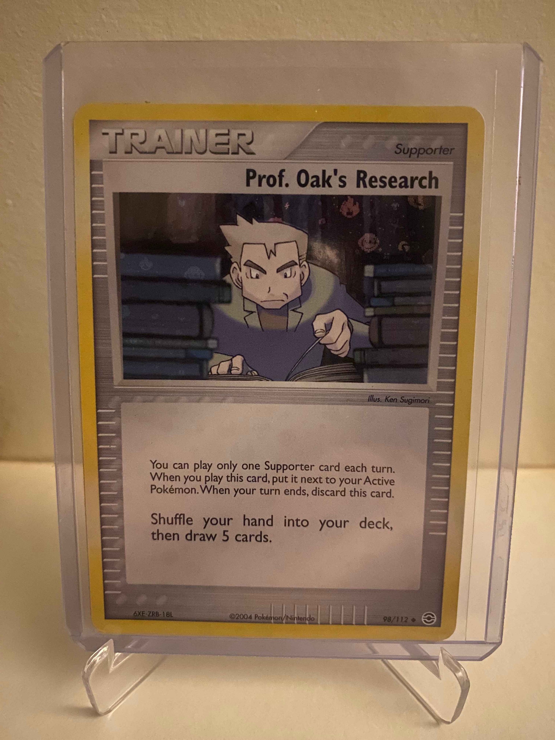 Pokemon kort EX FireRed & LeafGreen - Prof. Oak´s Research Holofoil (98/112) - Pokedexet