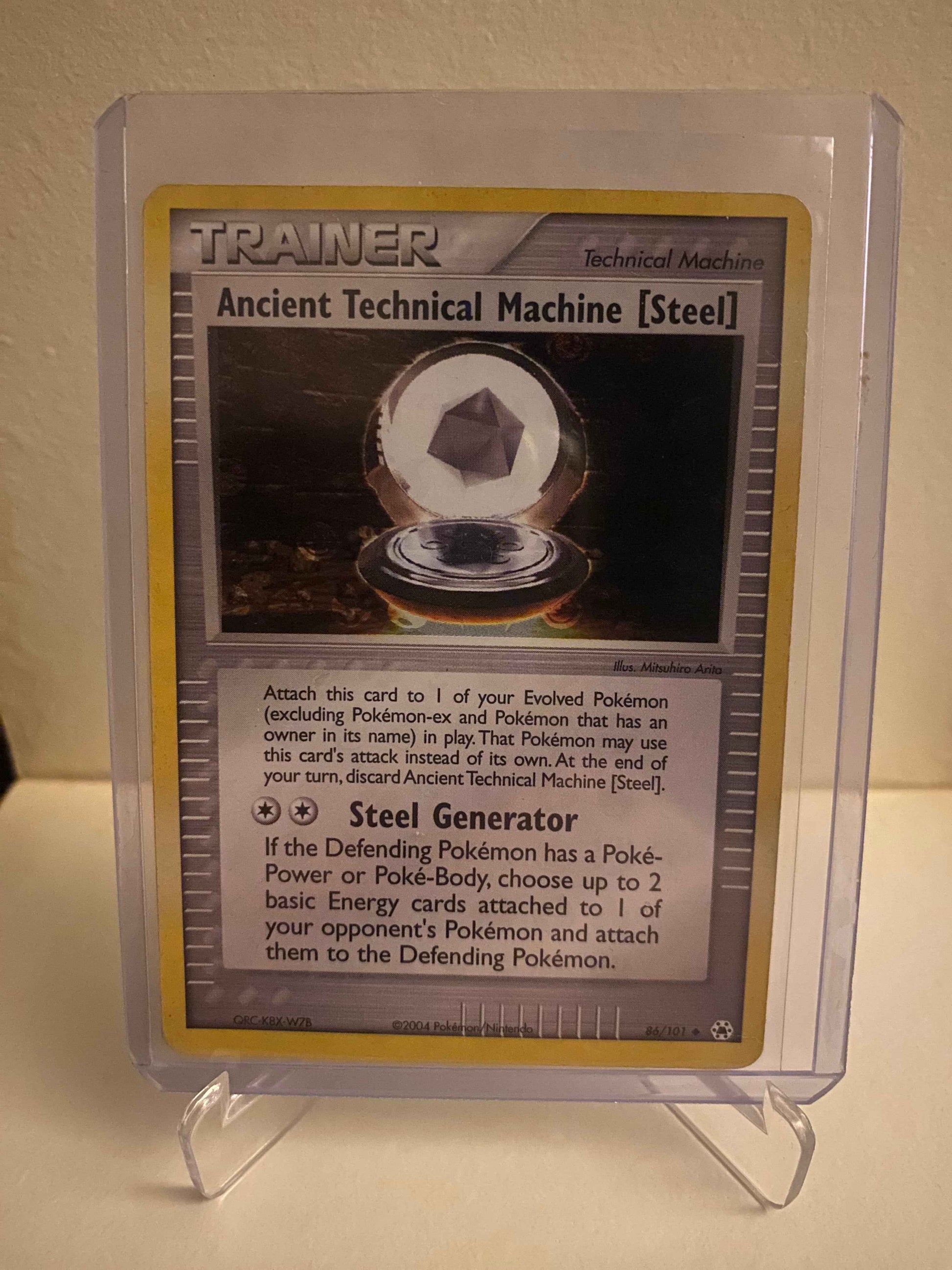 Pokemon kort EX Hidden Legends - Ancient Technical Machine (Steel) Holofoil (86/101) - Pokedexet