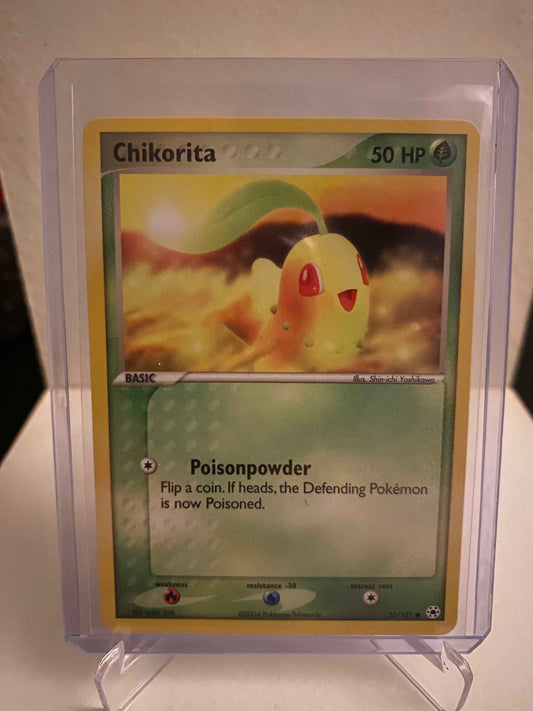 Pokemon kort EX Hidden Legends - Chikorita (55/101) - Pokedexet