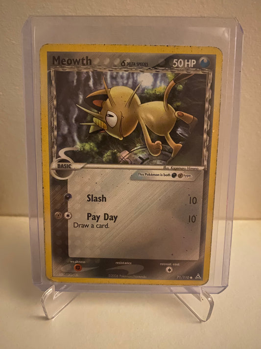 Pokemon EX Holon Phantoms Meowth Delta Species (71/110)