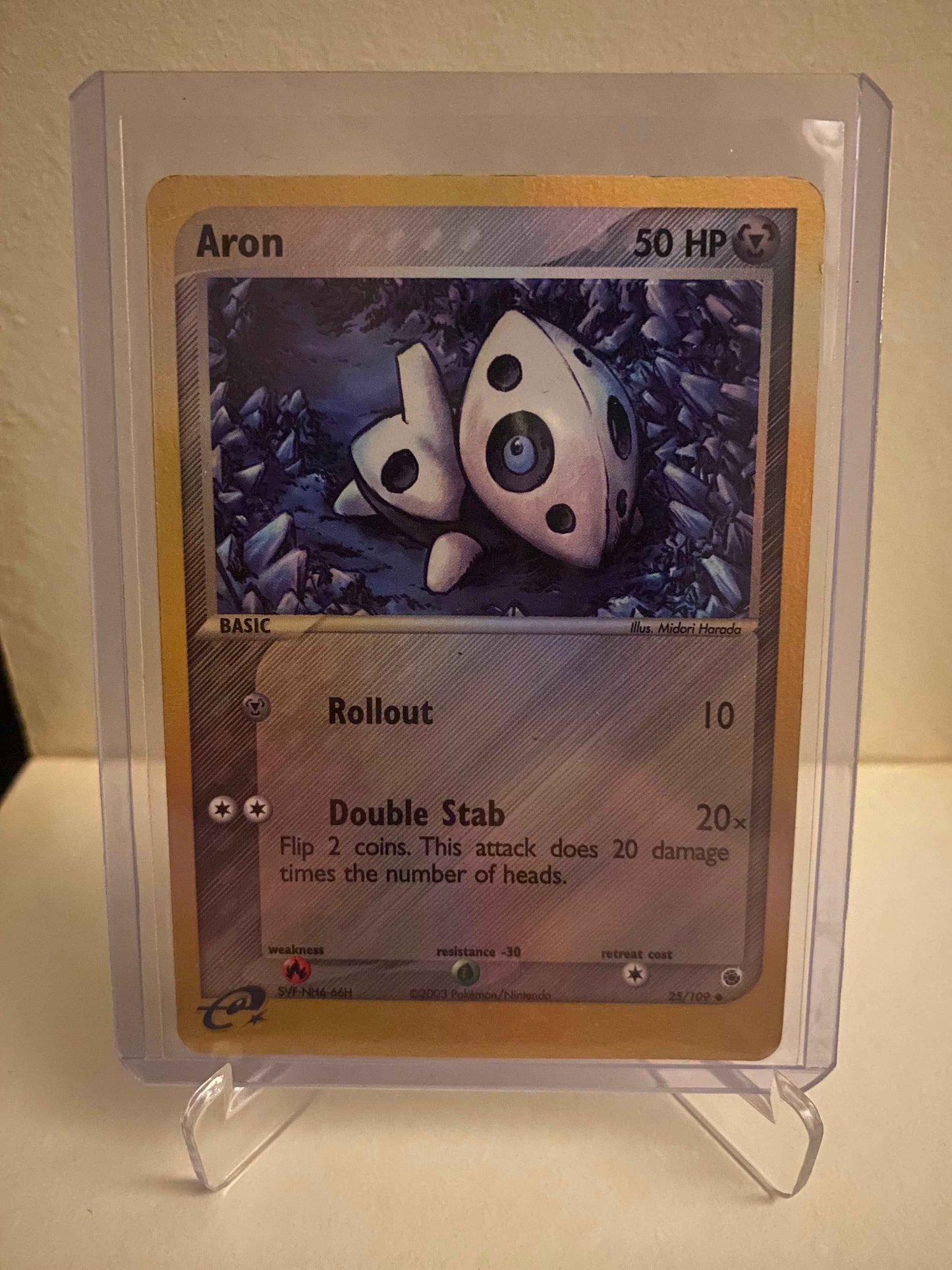 Pokemon kort EX Ruby & Sapphire - Aron Reverse Holofoil (25/109) - Pokedexet