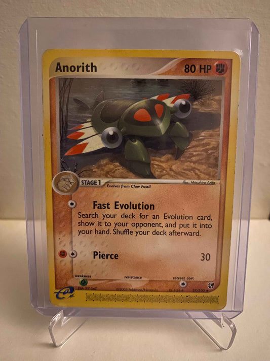 Pokemon kort EX Sandstorm - Anorith (27/100) - Pokedexet