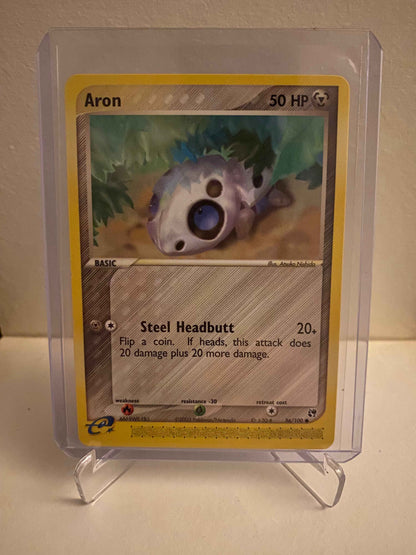 Pokemon kort EX Sandstorm - Aron (56/100) - Pokedexet