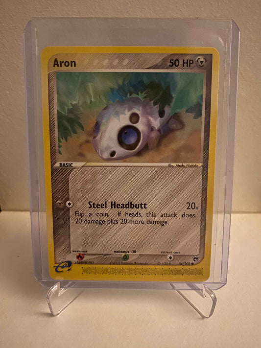 Pokemon kort EX Sandstorm - Aron (56/100) - Pokedexet