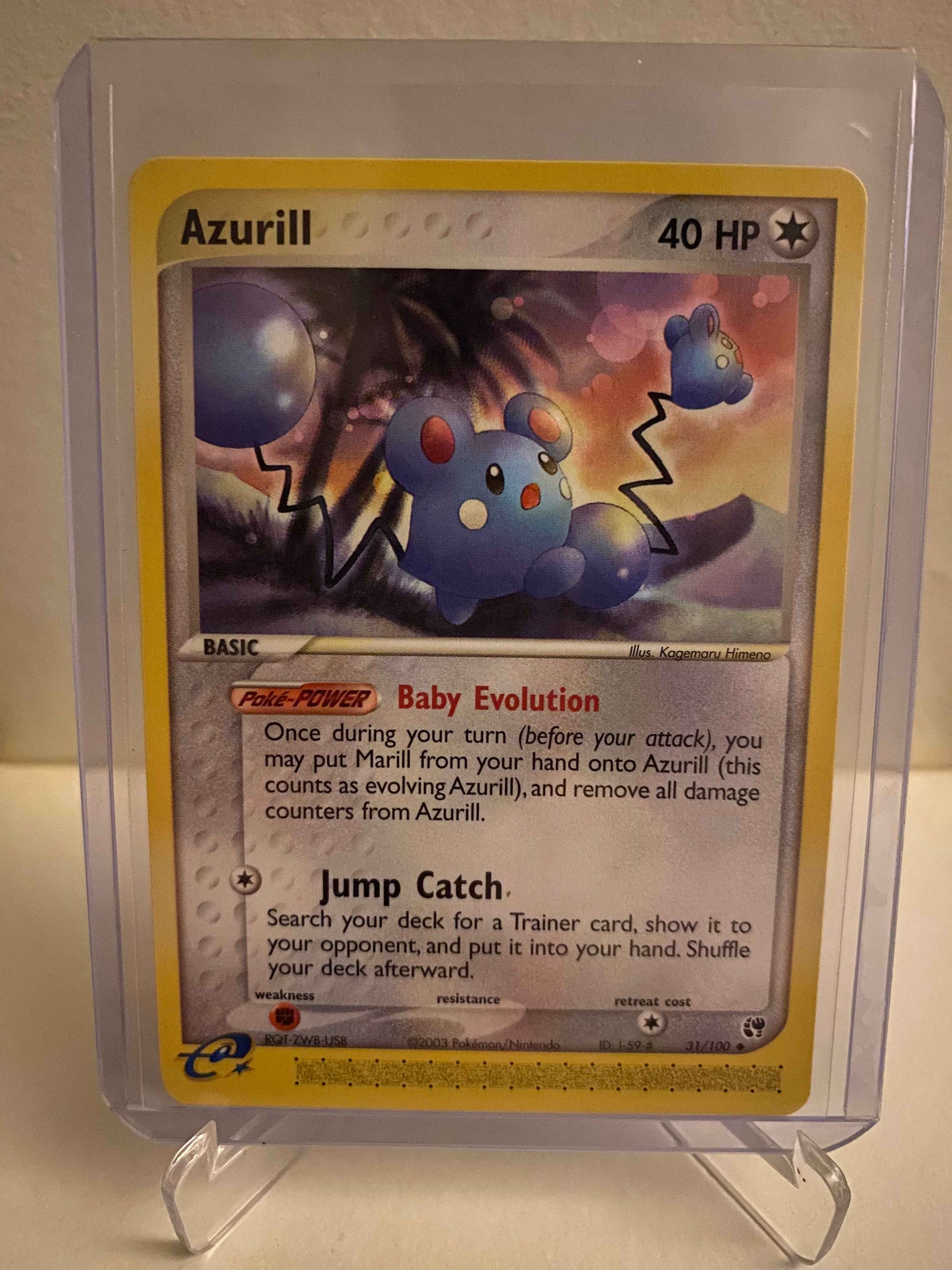 Pokemon kort EX Sandstorm - Azurill (31/100) - Pokedexet