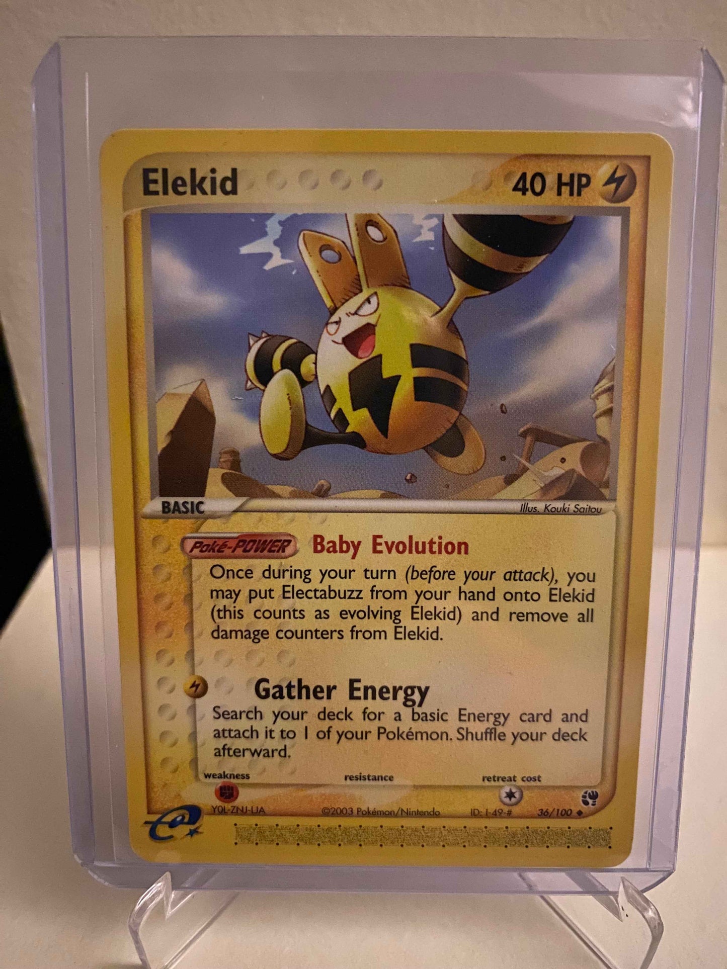 Pokemon kort EX Sandstorm - Elekid (36/100) - Pokedexet