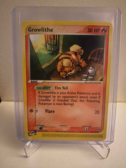 Pokemon kort EX Sandstorm - Growlithe (65/100) - Pokedexet